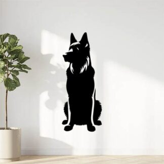 Sticker Autocollant chien malinois berger allemand animaux  ANICM34