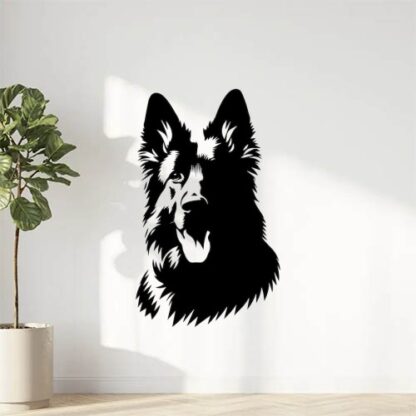 Sticker Autocollant chien malinois berger allemand animaux  ANICM37