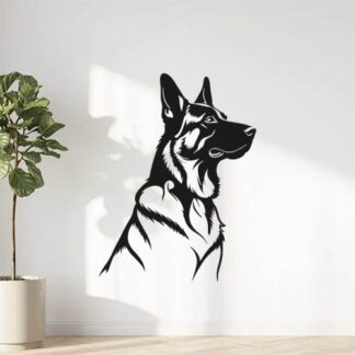 Sticker Autocollant chien malinois berger allemand animaux  ANICM38