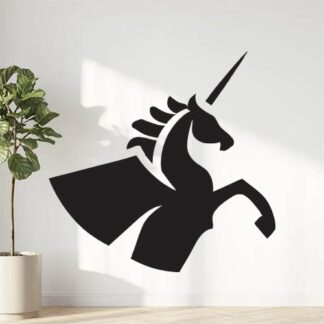 Sticker Autocollant licorne cheval equide animaux  ANX21025