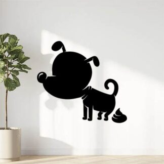 Sticker Autocollant chien caca animaux  ANX21029