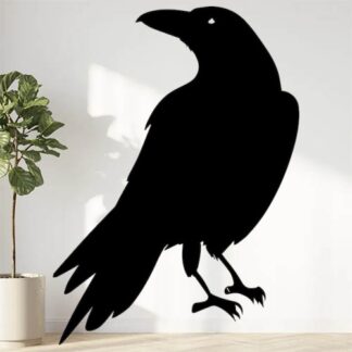 Sticker Autocollant oiseau corbeau animaux  ANX21036