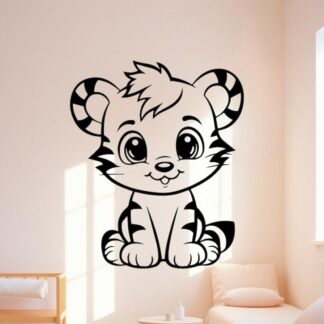 Sticker Autocollant chat tigre animaux  ANX21041