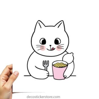 Sticker Autocollant chat imprimé AP87289