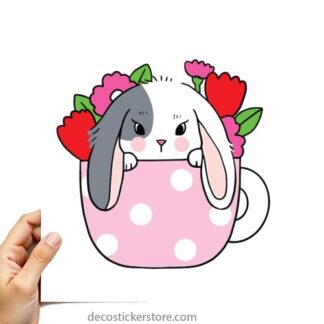 Sticker Autocollant lapin imprimé AP87291