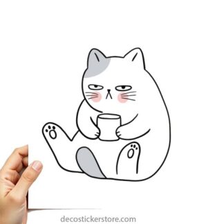 Sticker Autocollant chat grincheux imprimé AP87294