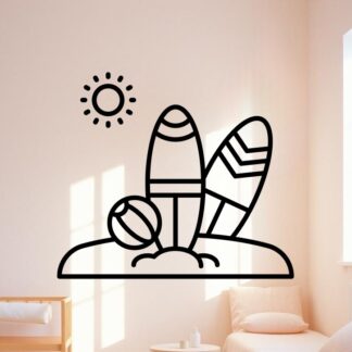 sticker autocollant surf plage mer 7 APOI1