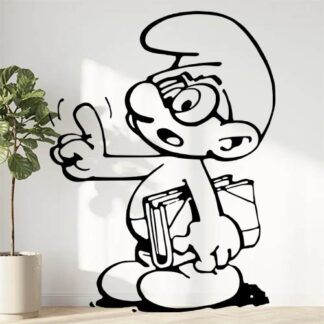 Sticker Autocollant schtroumpfs à lunettes BD   AST544565