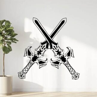 Sticker Autocollant glaives skull AV187300