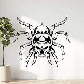 Sticker Autocollant araignée tête de mort  skull AV187302