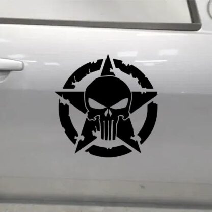 Sticker Autocollant  étoile us army  punisher  skull AVw187291