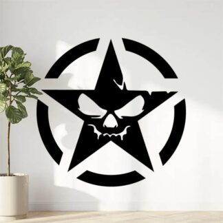 Sticker Autocollant  étoile us army  monstre skull AVw187297