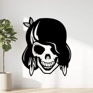 Sticker Autocollant  tête de mort skull AVw187303