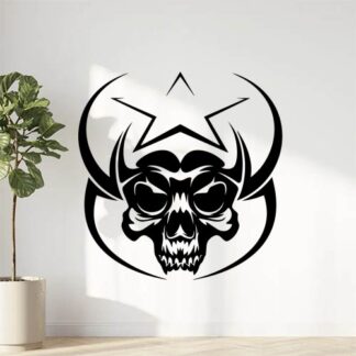Sticker Autocollant  indian logo tête de mort skull AVw187305