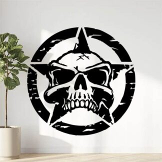 Sticker Autocollant  étoile us army skull AVw187306