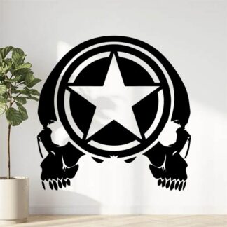 Sticker Autocollant  étoile us army  punisher skull AVw187312