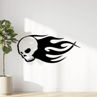 Sticker Autocollant  skull en flammes skull AVw187338