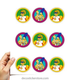 Gommettes planche 10x15cm Simpson BFVK4