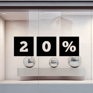 sticker autocollant solde vitrine 8 BOWBY