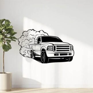 Sticker Autocollant voiture pickup 4x4 silouhette BVw18730
