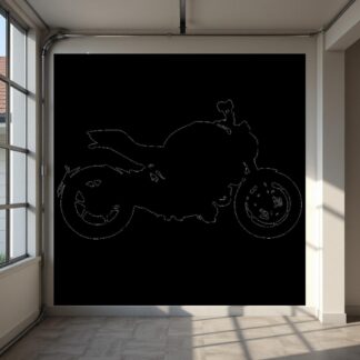 Sticker Autocollant moto  silouhette BVw18746