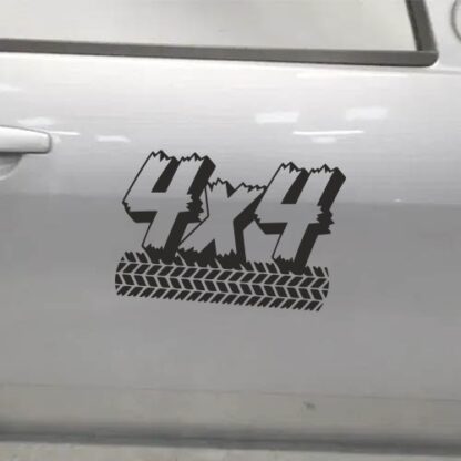 Sticker Autocollant  deco 4x4 Trace de pneu
