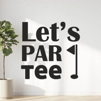 Sticker Autocollant golf lets-part-tee citation  CI017