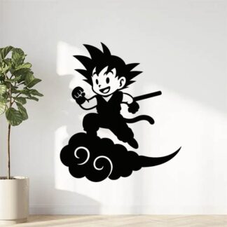 Sticker autocollant Sangoku sur nuage décoration decostickerstore - CNMRZO