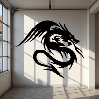 Sticker Autocollant Dragon Tribal