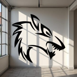 Sticker Autocollant Loup Tribal