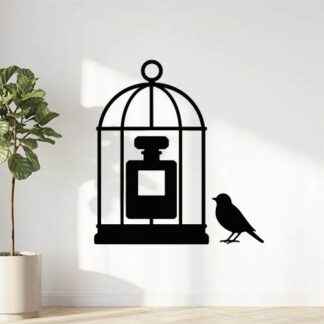 Sticker autocollant Cage oiseau Chanel décoration decostickerstore - DCU4QZ