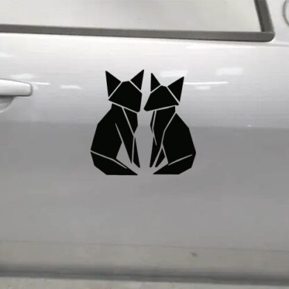sticker autocollant animaux origami renard 7 DPZXZ