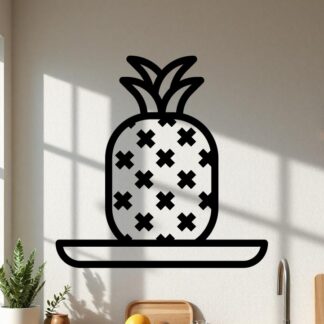 sticker autocollant ananas nourriture restaurant fleur 4 EUJPJ