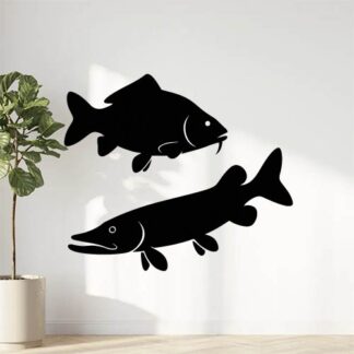 Sticker autocollant Poisson carpe et brochet décoration decostickerstore - EYC8PY