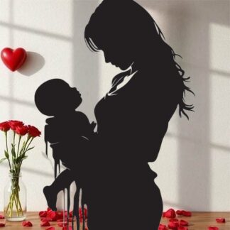 Sticker Autocollant maman enfant femme  F61