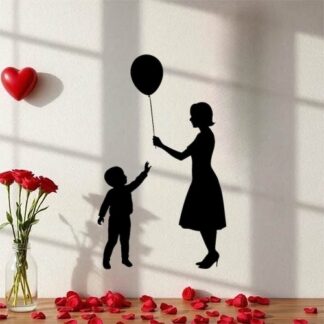 Sticker Autocollant maman enfant femme  F68