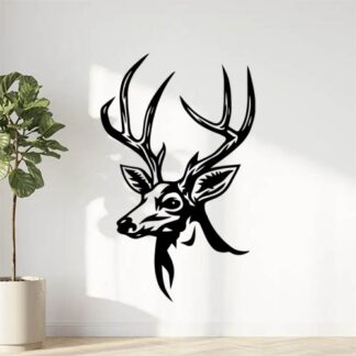 Sticker Autocollant Cerf Bois