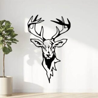 Sticker Autocollant Cerf Face