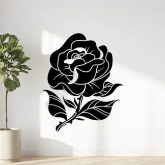 Sticker Autocollant rose fleur  FLW21040