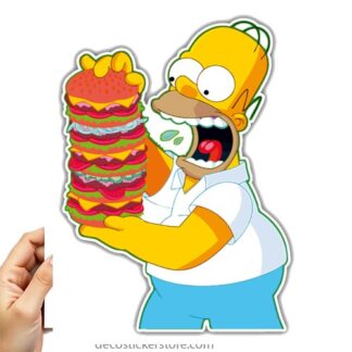 sticker autocollant Homer simpson imprimé 4 FWOVS