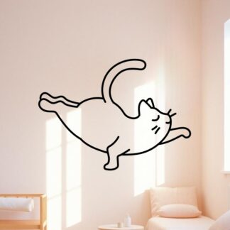 sticker autocollant animaux chat zen yoga 7 FWQQM