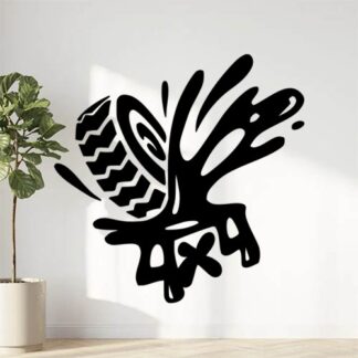 Sticker Autocollant 4x4 Roue Splash