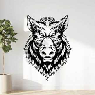 Sticker Autocollant Sanglier Agressif