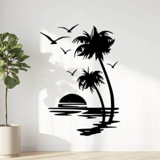 Sticker Autocollant Mer Cocotier