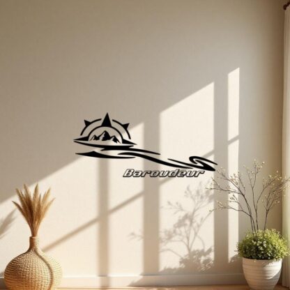 Sticker Autocollant Déco Boussole Baroudeur Droite