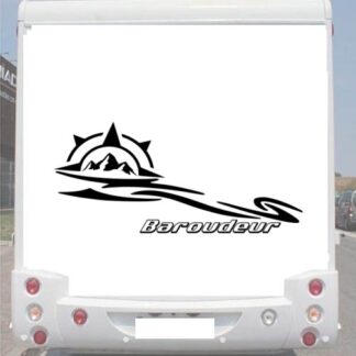 Sticker Autocollant Déco Boussole Baroudeur Droite