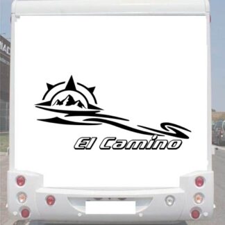 Sticker Autocollant Boussole El Camino droite