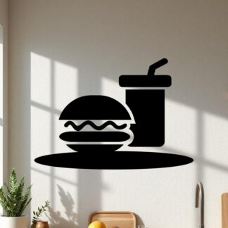 sticker autocollant hamburger nourriture restaurant 9 GP98E
