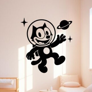 Sticker autocollant Felix le chat cosmonaute décoration decostickerstore - H0UJ9J