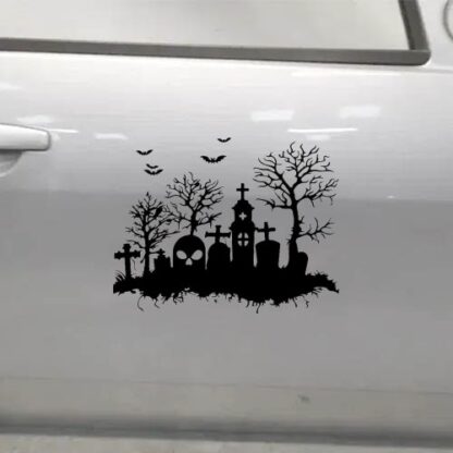 Sticker Autocollant paysage halloween  H19